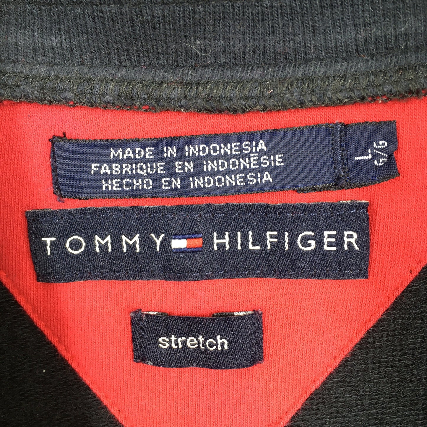 Tommy Hilfiger Black Zipper Sweater Large