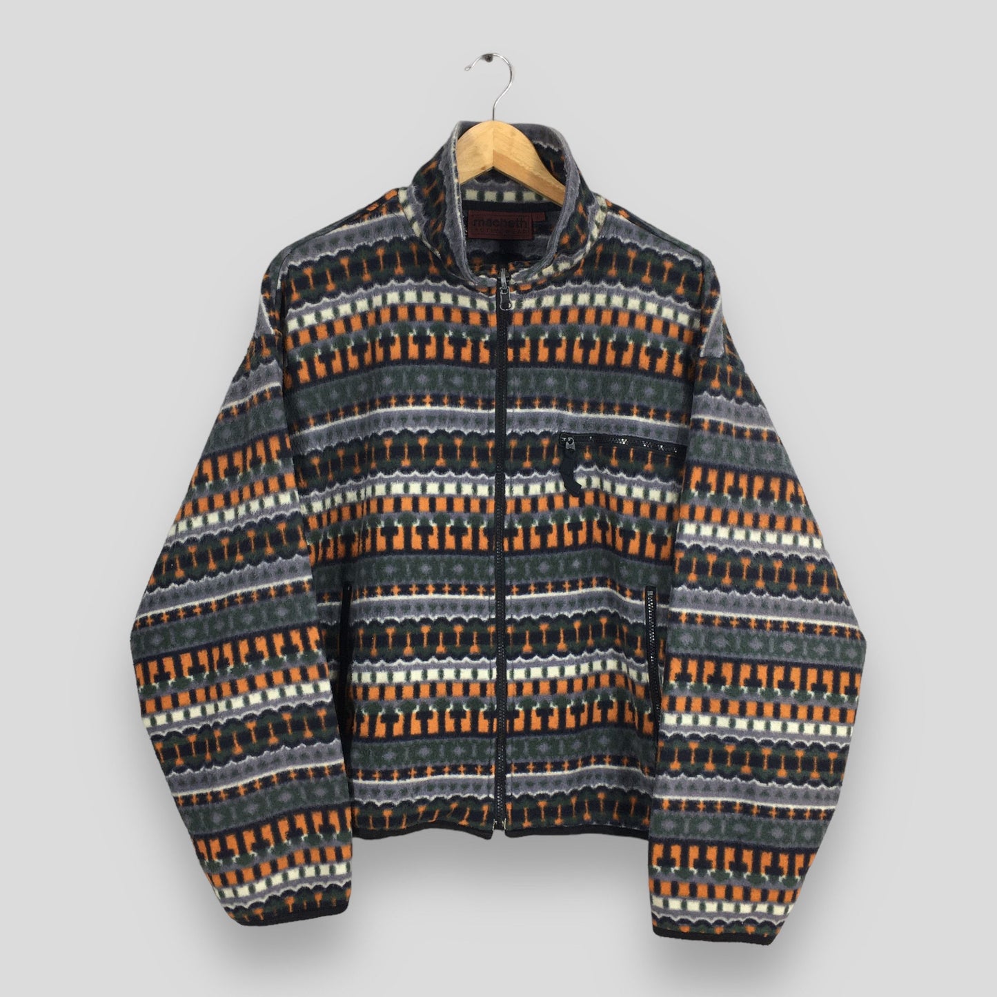 Macbeth Aztec Navajo Fleece Jacket Large