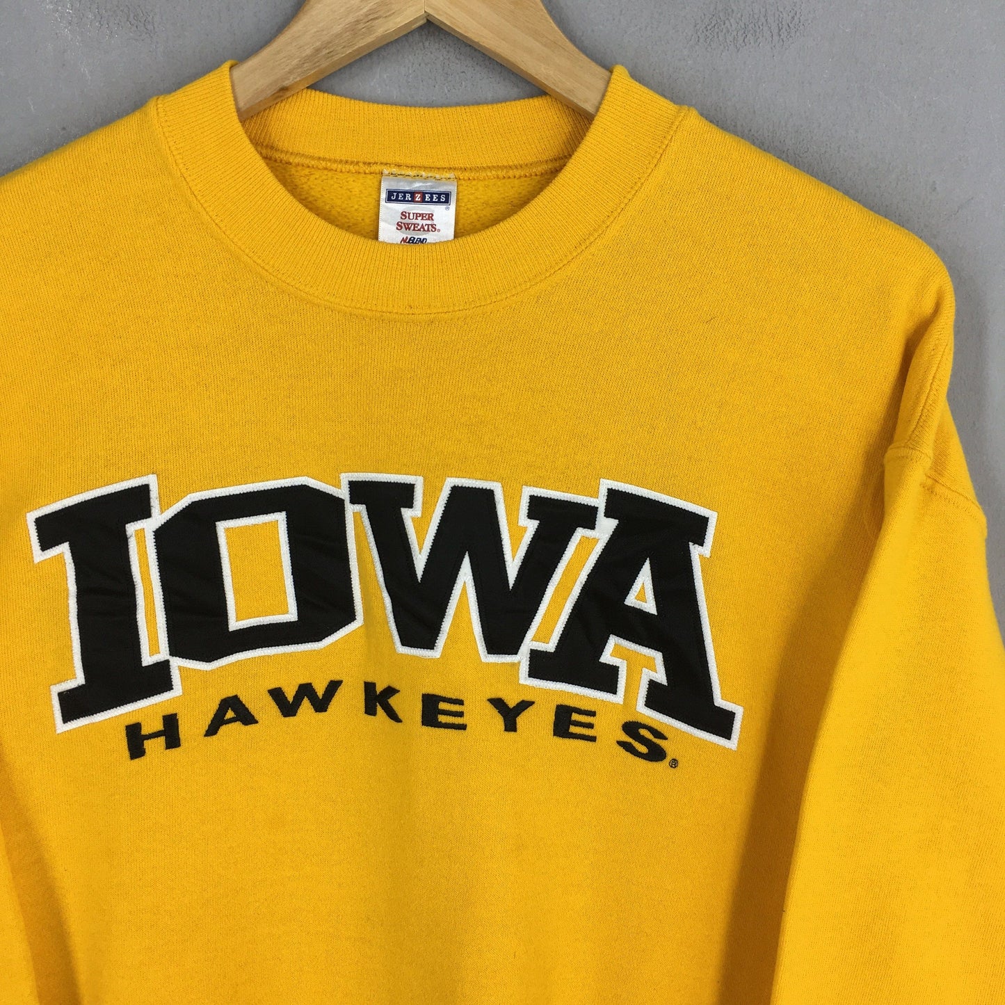 Iowa Hawkeyes Football Yellow Sweatshirt Medium