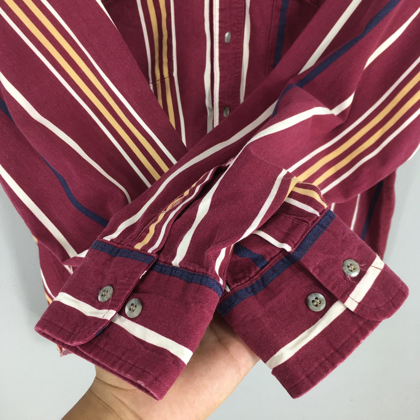 Wrangler Vertical Stripes Flannel Shirt XLarge