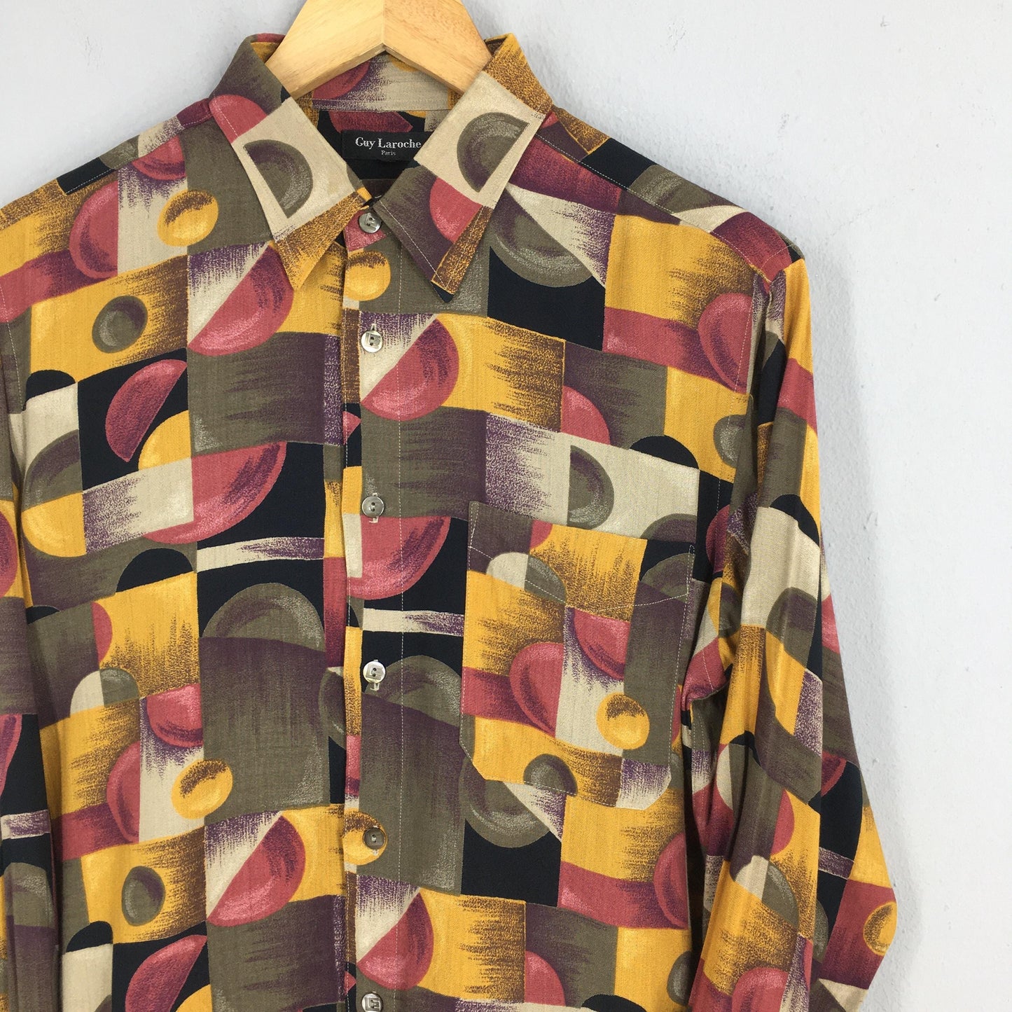 Guy Laroche Paris Funky Abstract Shirt Large