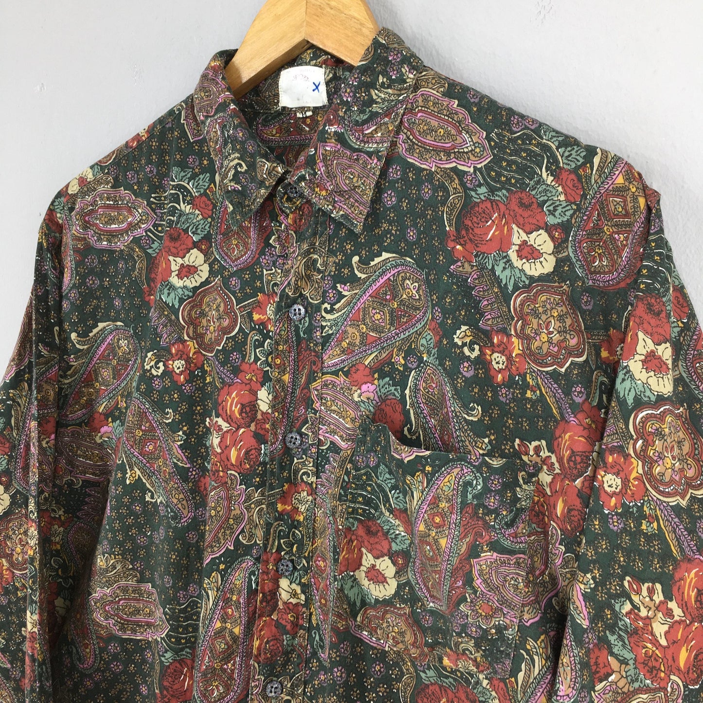 Paisley Floral Casual Shirt Medium