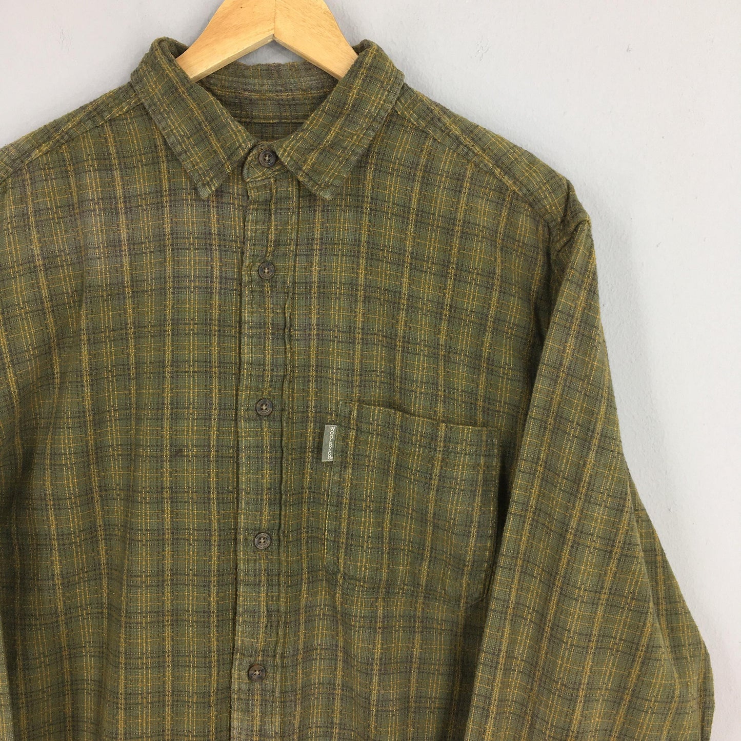 Woolrich Checked Flannel Green Shirt Medium