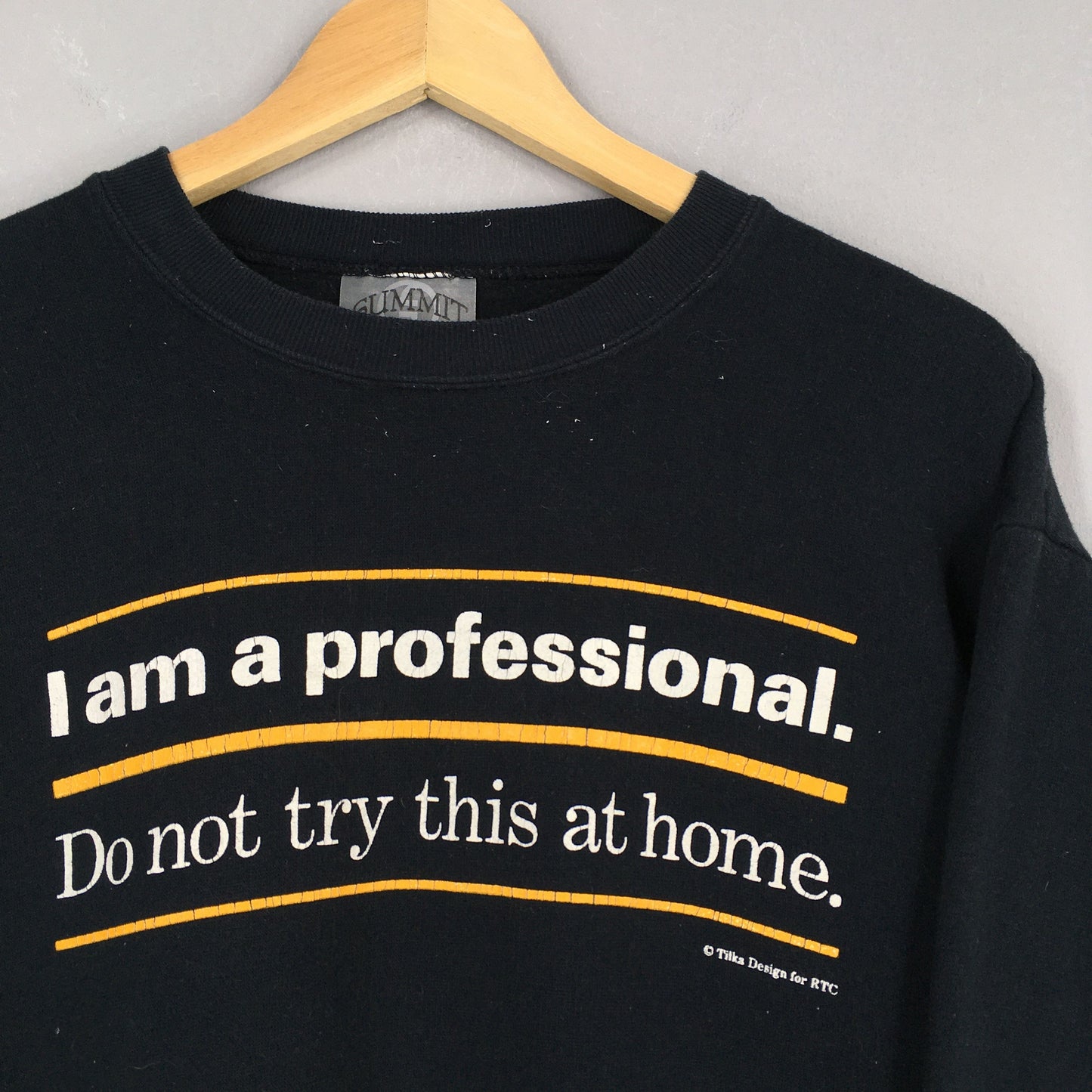 Quote I Am A Professional Black Sweater Medium