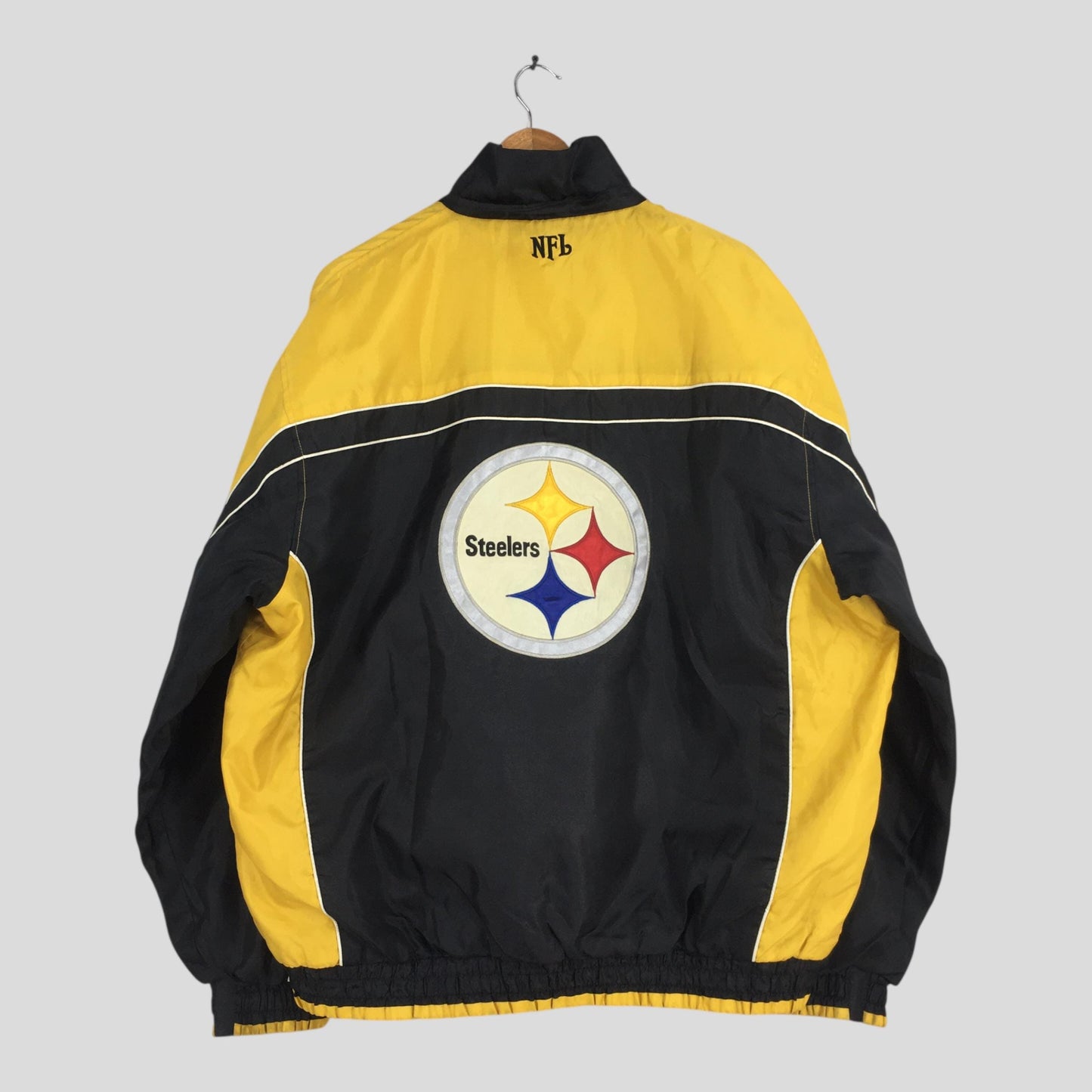 Pittsburgh Steelers Nfl Football Black Yellow Zipper Jacket XLarge