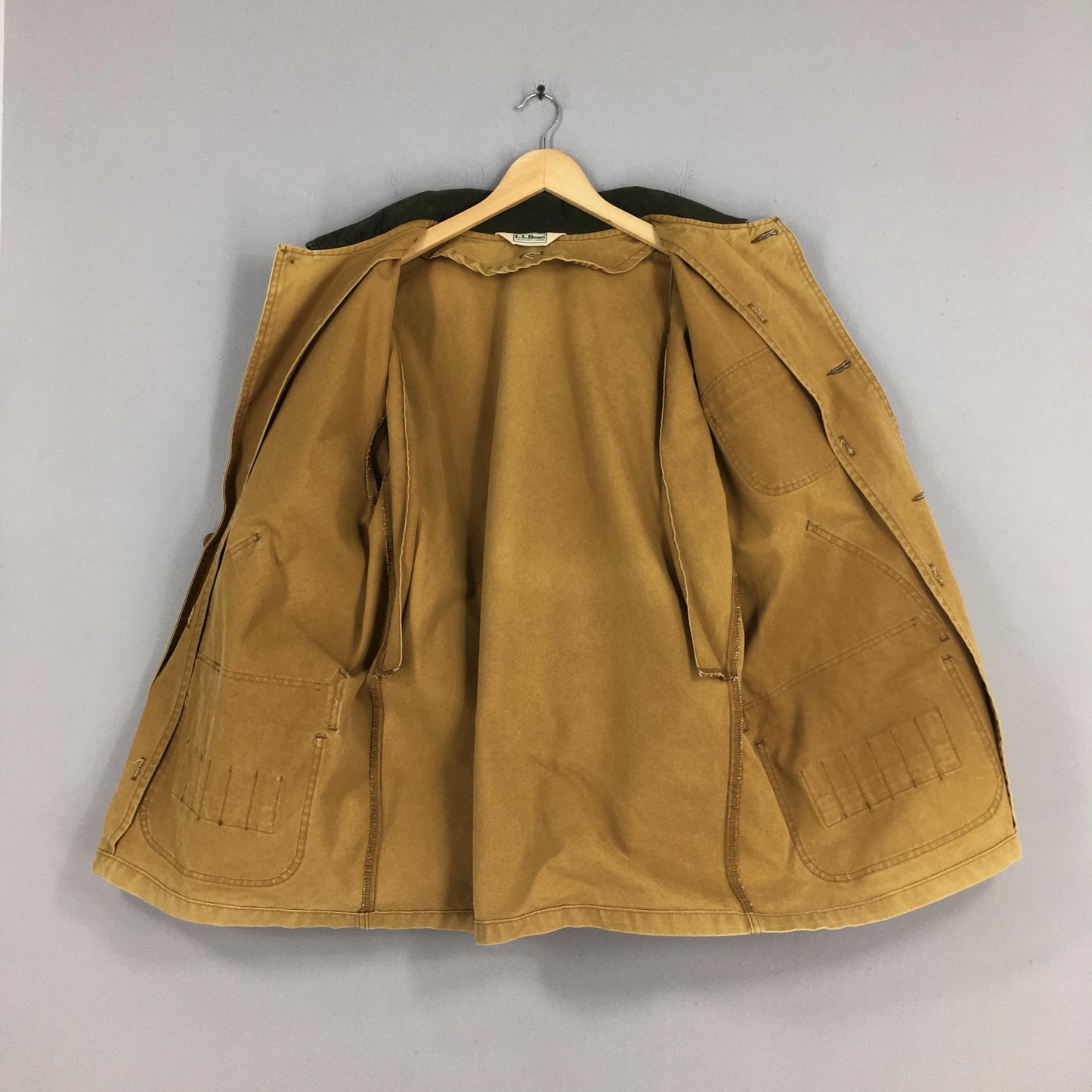 LL Bean Hunting Brown Duck Chore Jacket Large