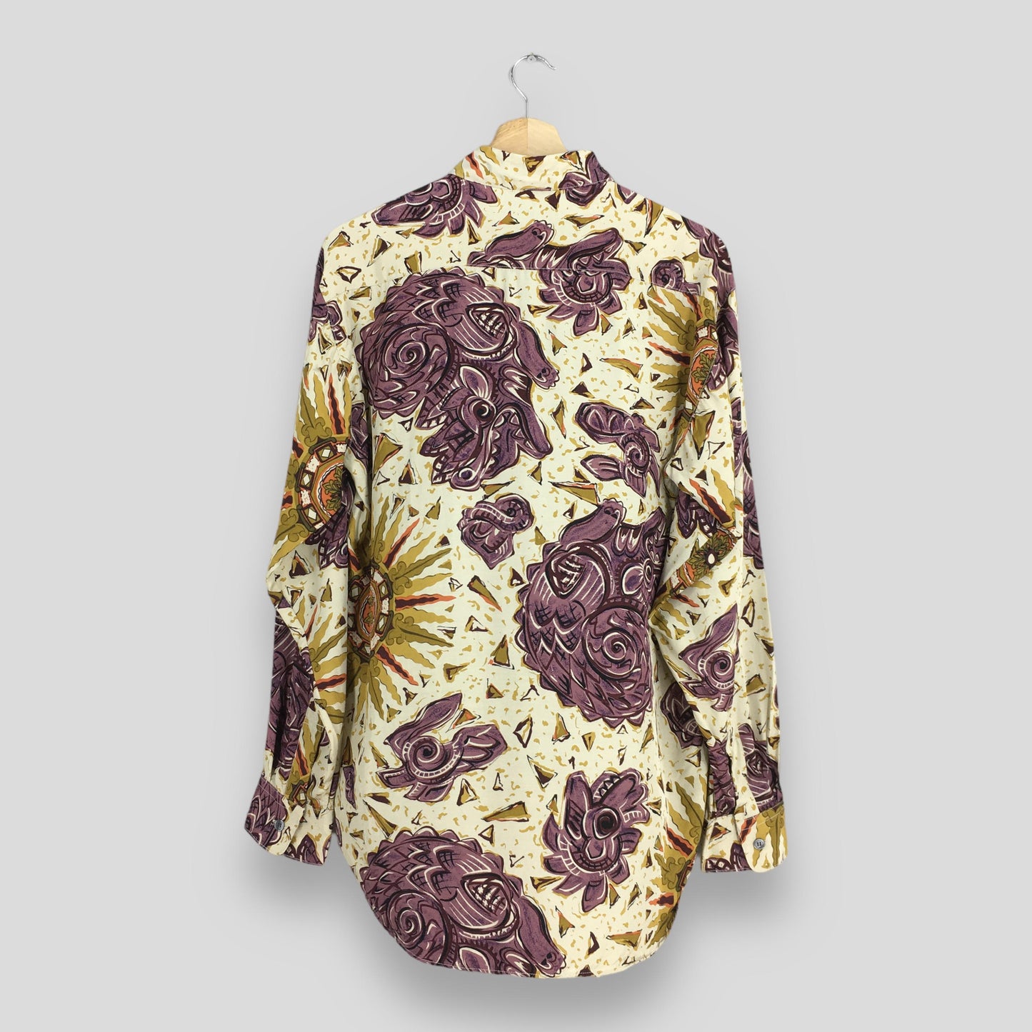 Flower Abstract Pattern Casual Shirt Large