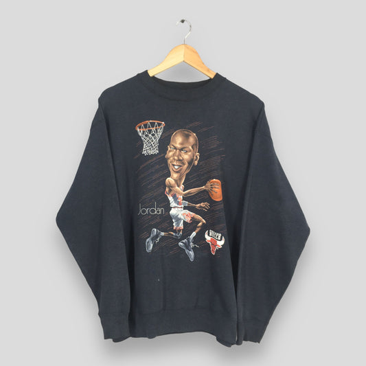 Michael Jordan NBA Baseball Sweatshirt Large