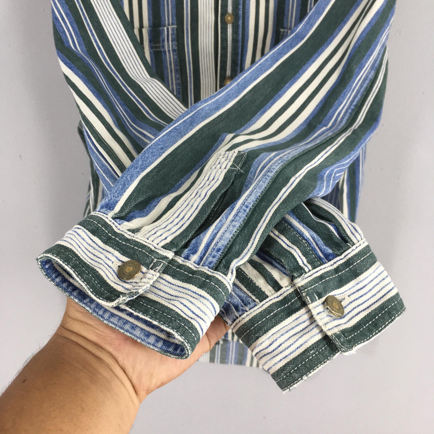 90s Levis Jeans Striped Flannel Multicolor Shirt XLarge
