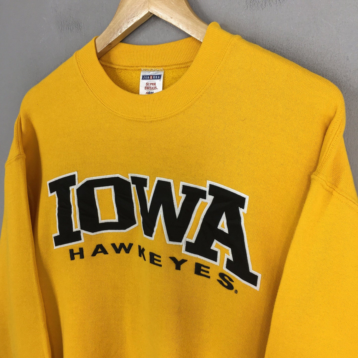 Iowa Hawkeyes Football Yellow Sweatshirt Medium