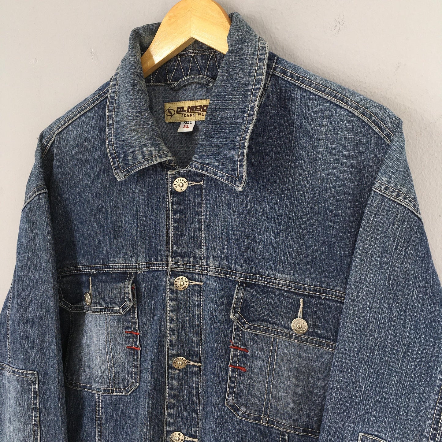 Olimeos Jeans Trucker Denim Jacket Xlarge