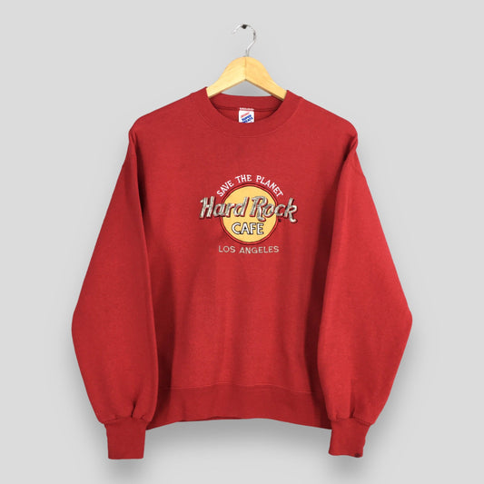 Hard Rock Cafe Los Angeles Red Sweatshirt Medium