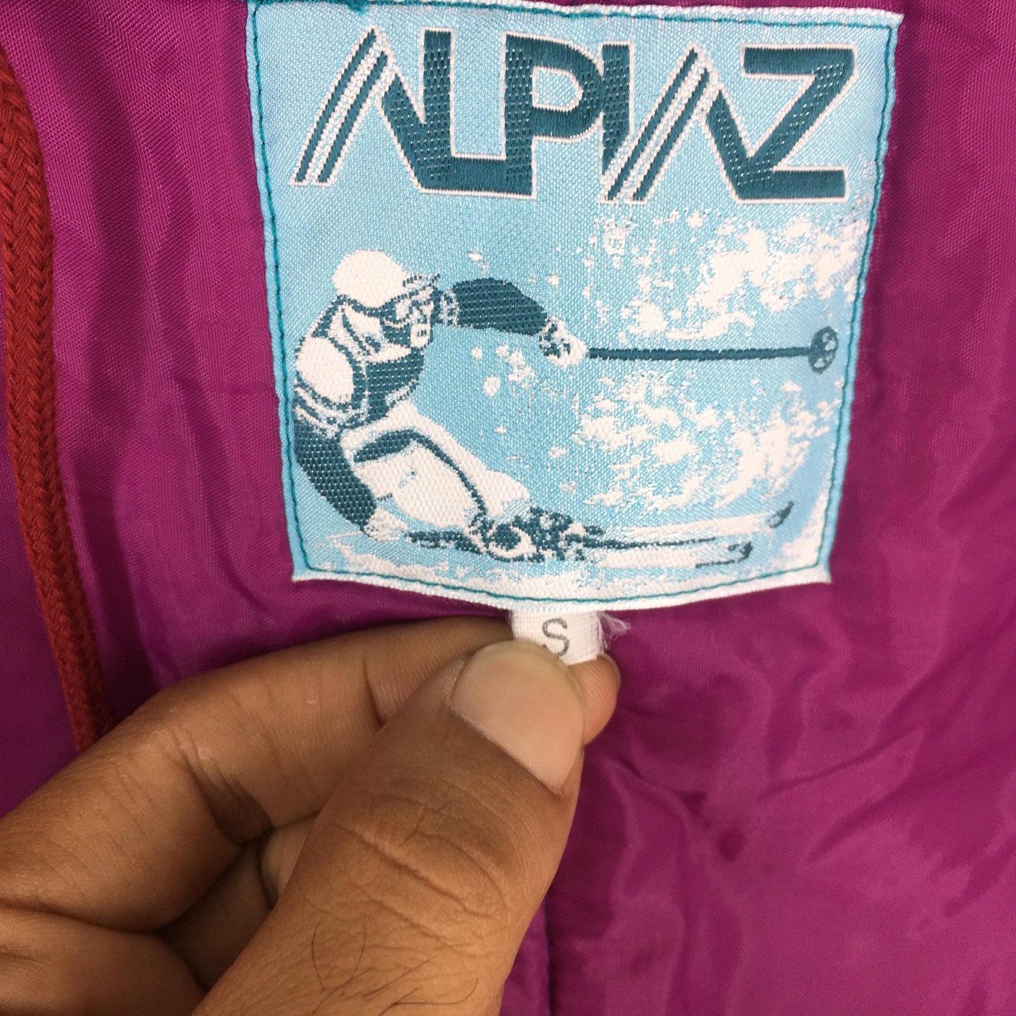 Alpiaz Italy Ski Wear Purple Hoodie Jacket Small