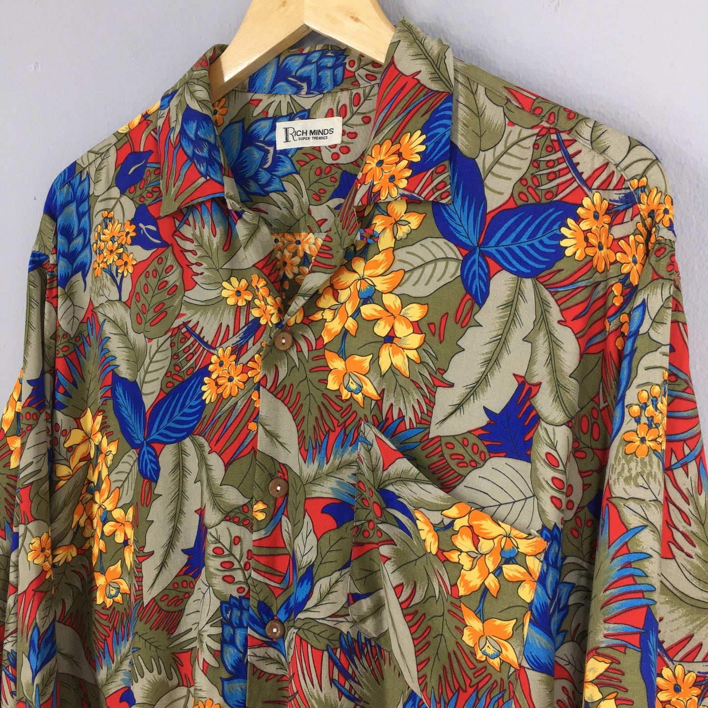 Flower Abstract Pattern Casual Shirt Medium