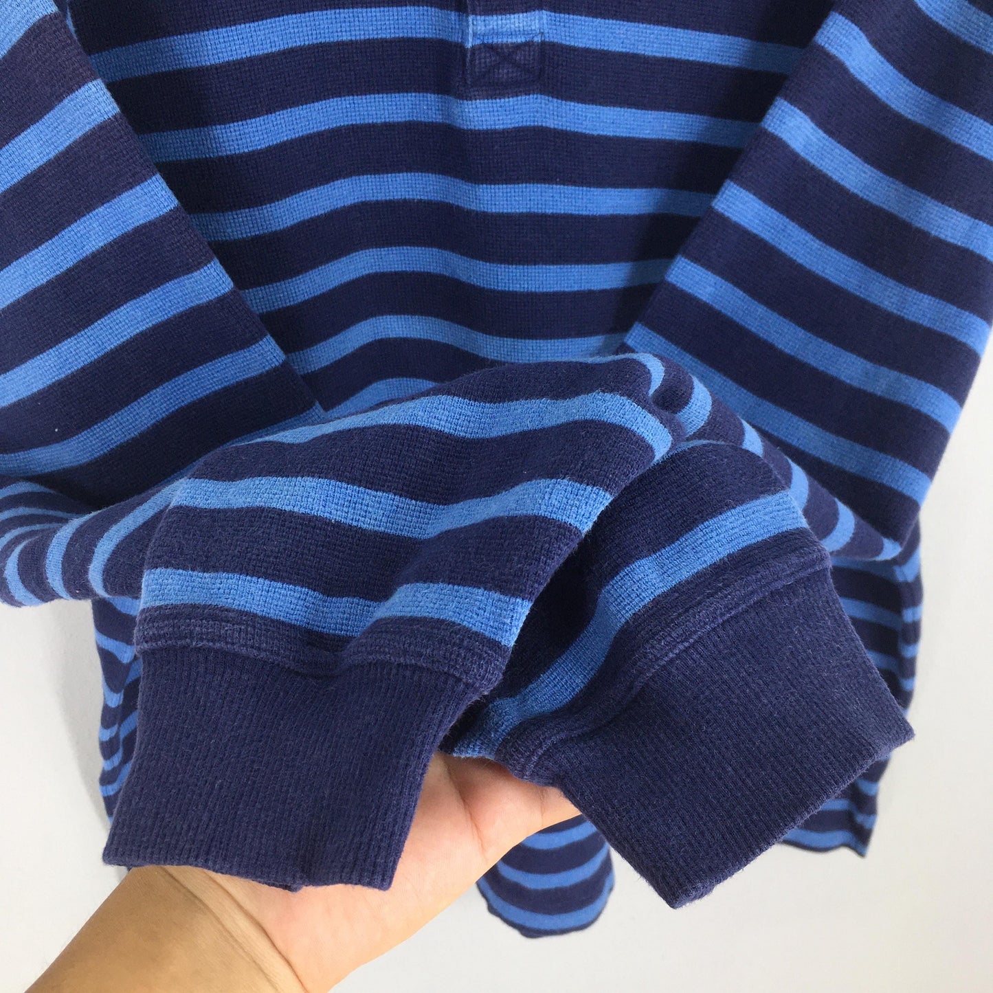 LL Bean Blue Stripes T shirt Large