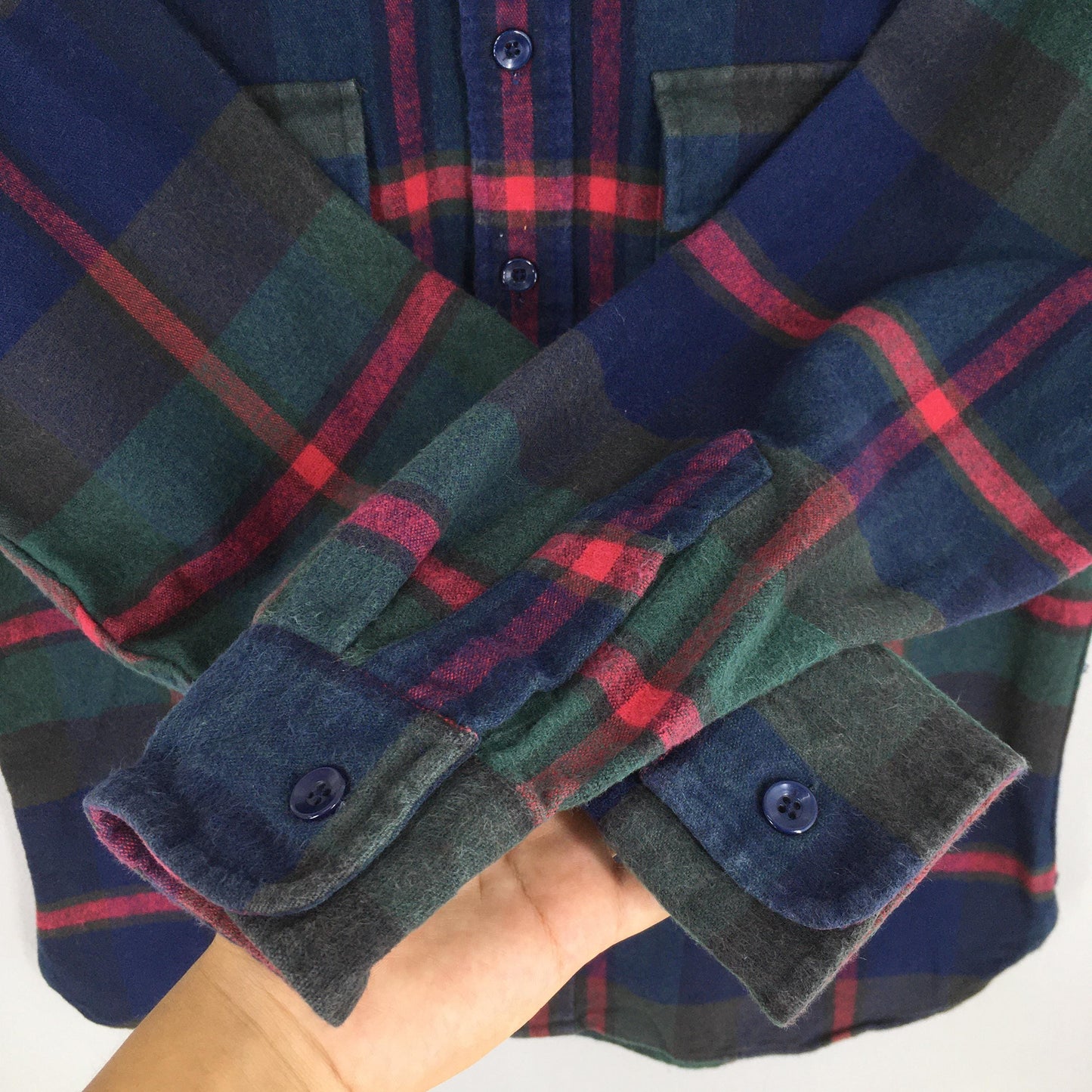 LL Bean Flannel Checkered Shirt Men Small