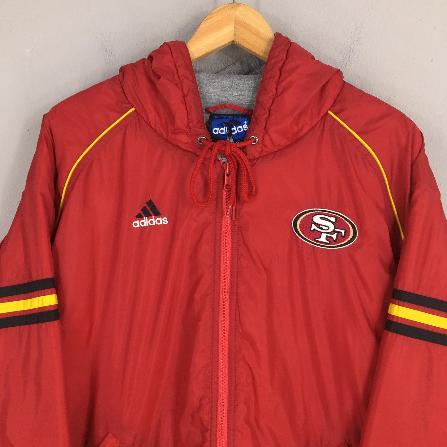 Adidas San Francisco 49ers NFL Hoodie Jacket Large