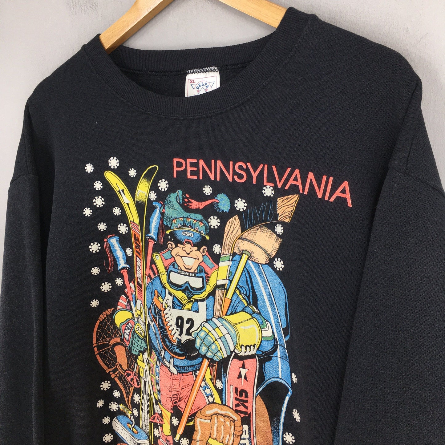 Pennsylvania Ski Snowboard Black Sweatshirt XLarge