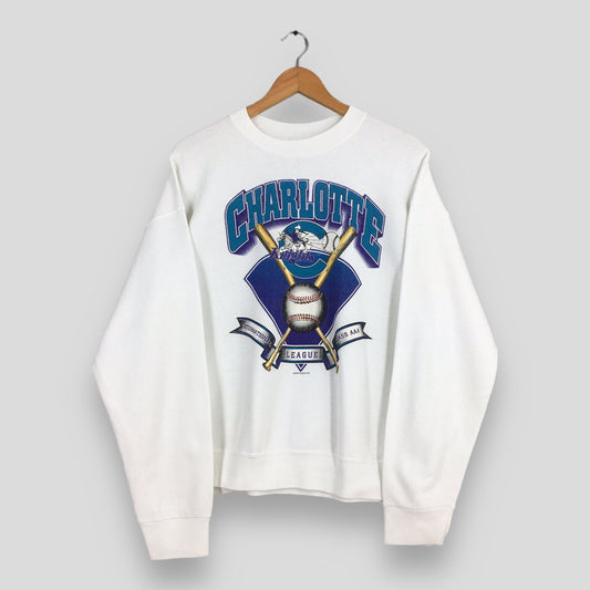 Charlotte Knights Baseball MLB White Sweatshirt Large