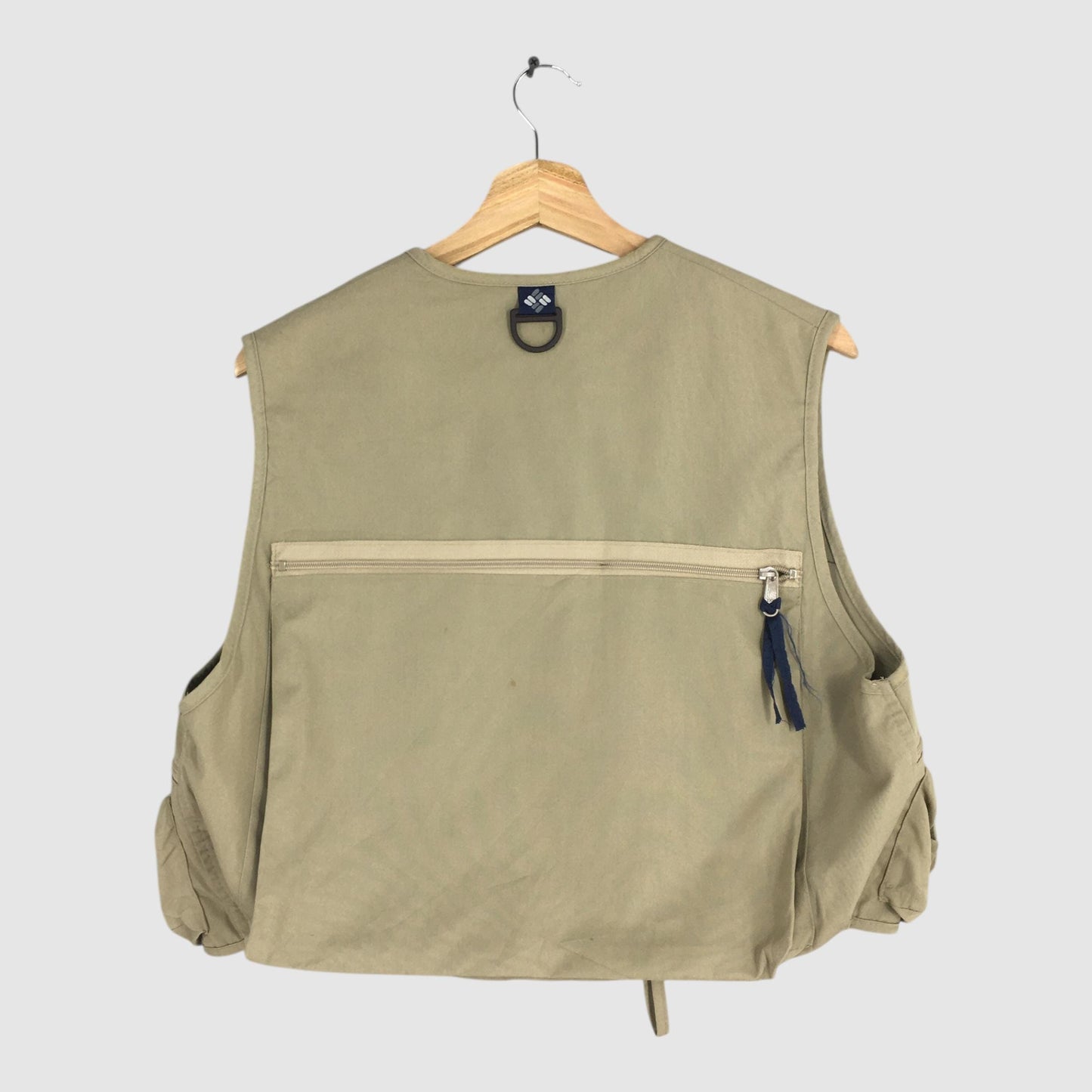 90s Columbia Tactical Vest Beige Jacket Medium