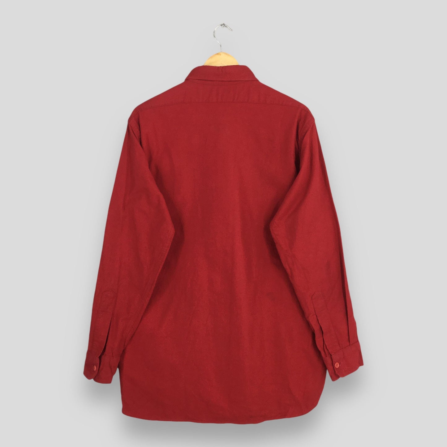 LL Bean Chamois Red Flannel Shirt Large