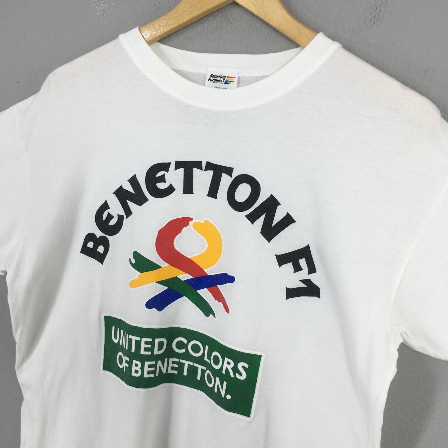 Benetton Formula 1 White T shirt Medium