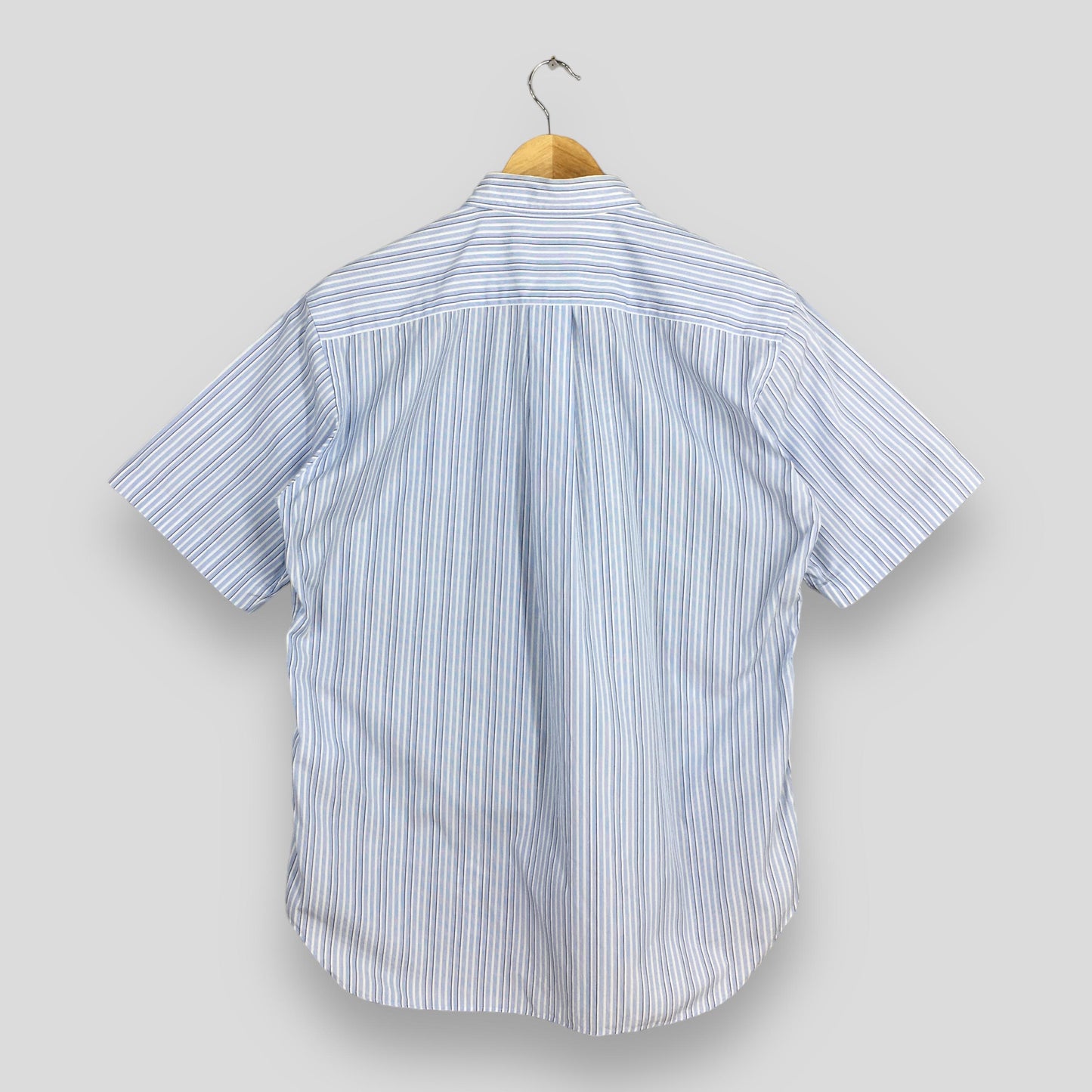 Comme Des Garcons Men Flower Stripes Blue Oxfords Shirt Medium