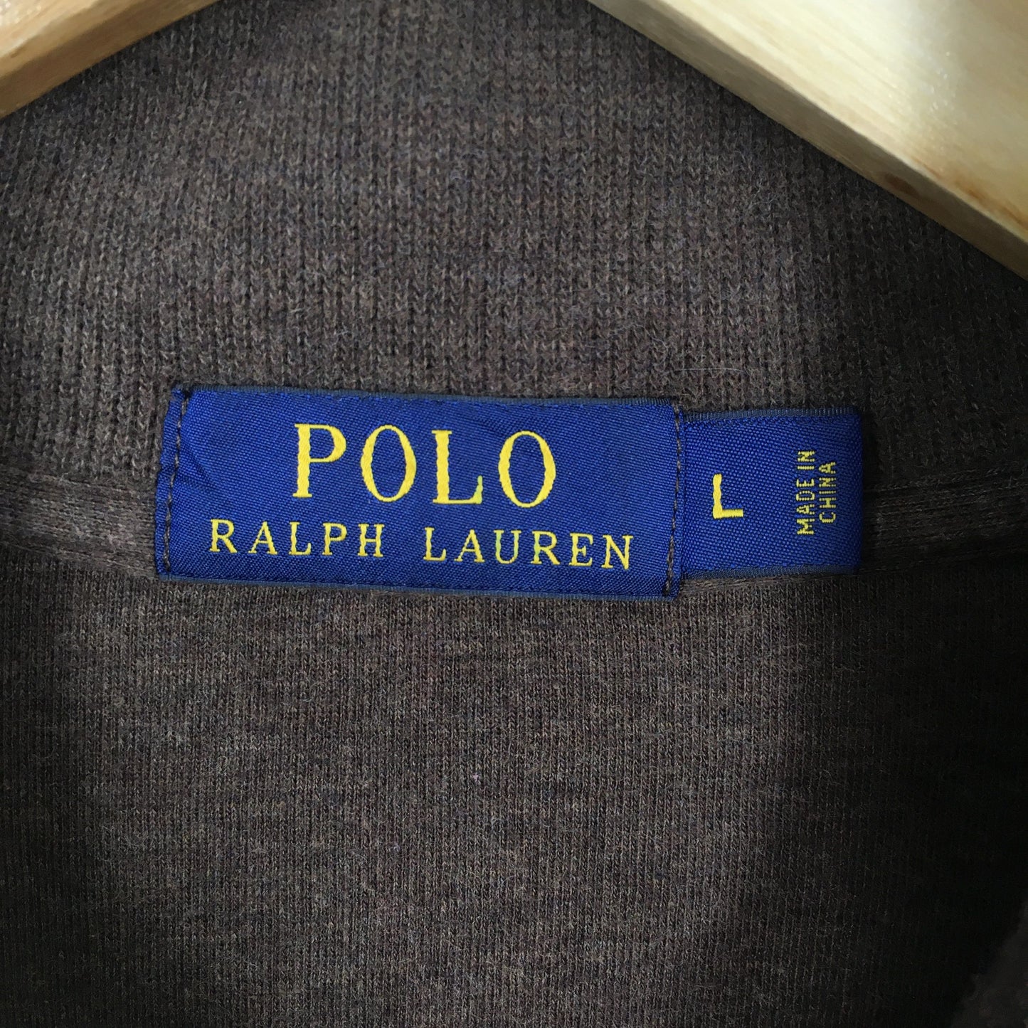 Polo Ralph Lauren Brown Half Zipper Sweater Large