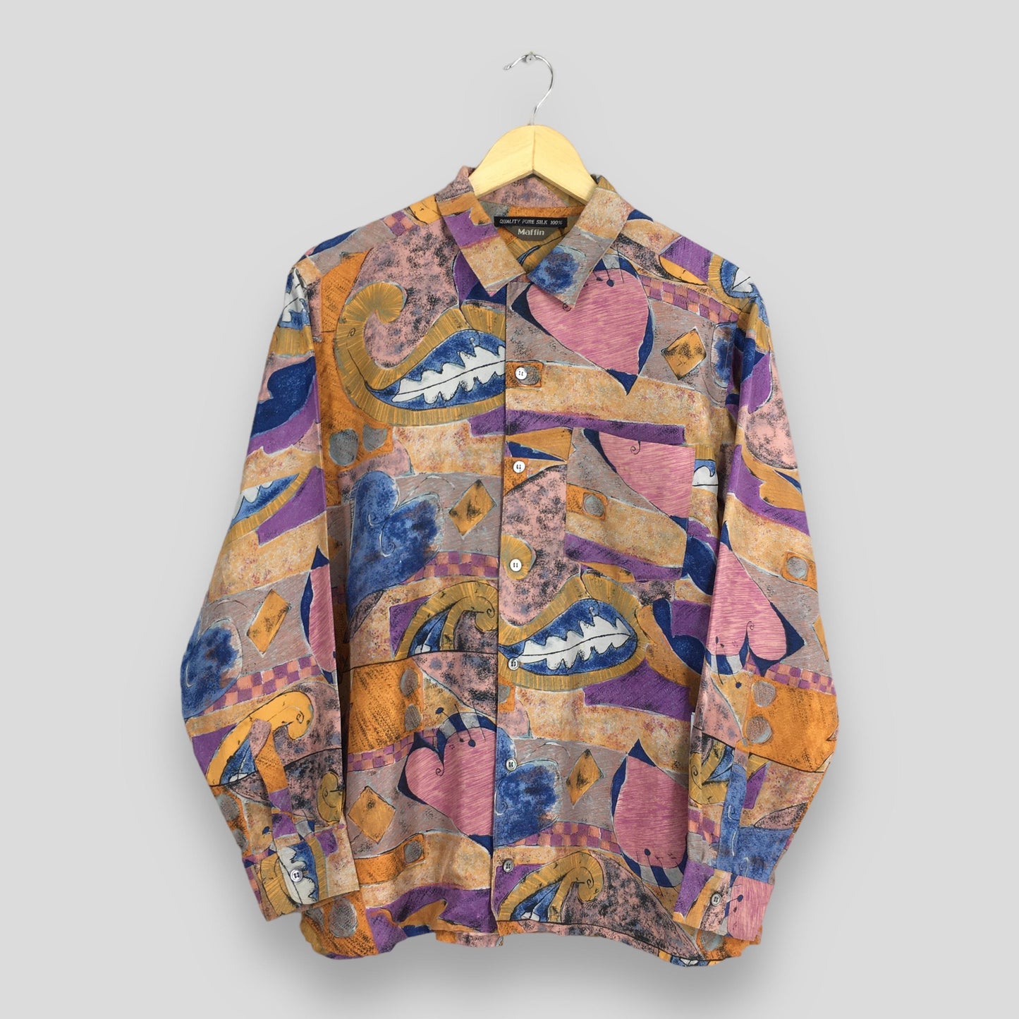 Maffin Psychedelic Silk Shirt Medium