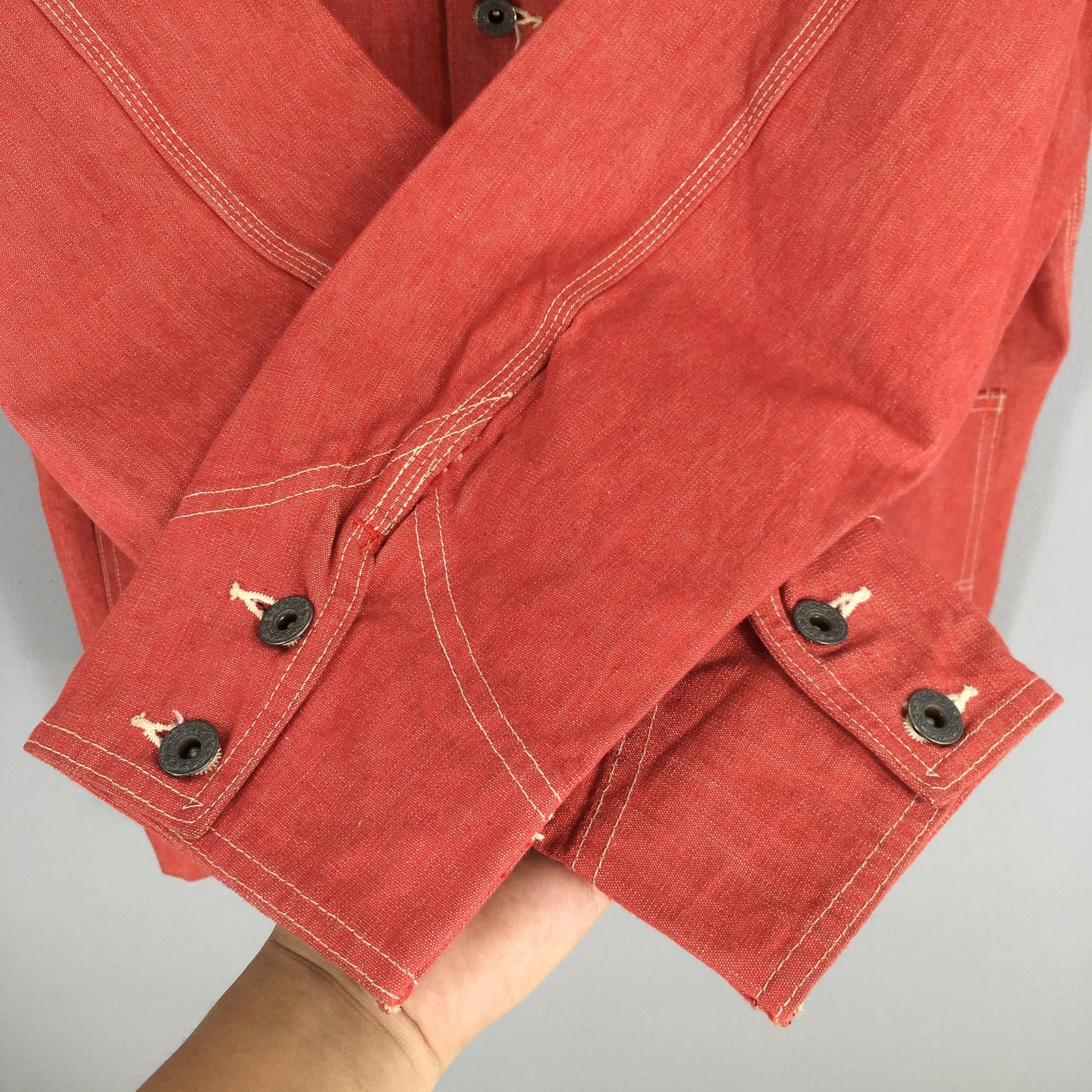 Johnbull Denim Workers Red Jacket Medium