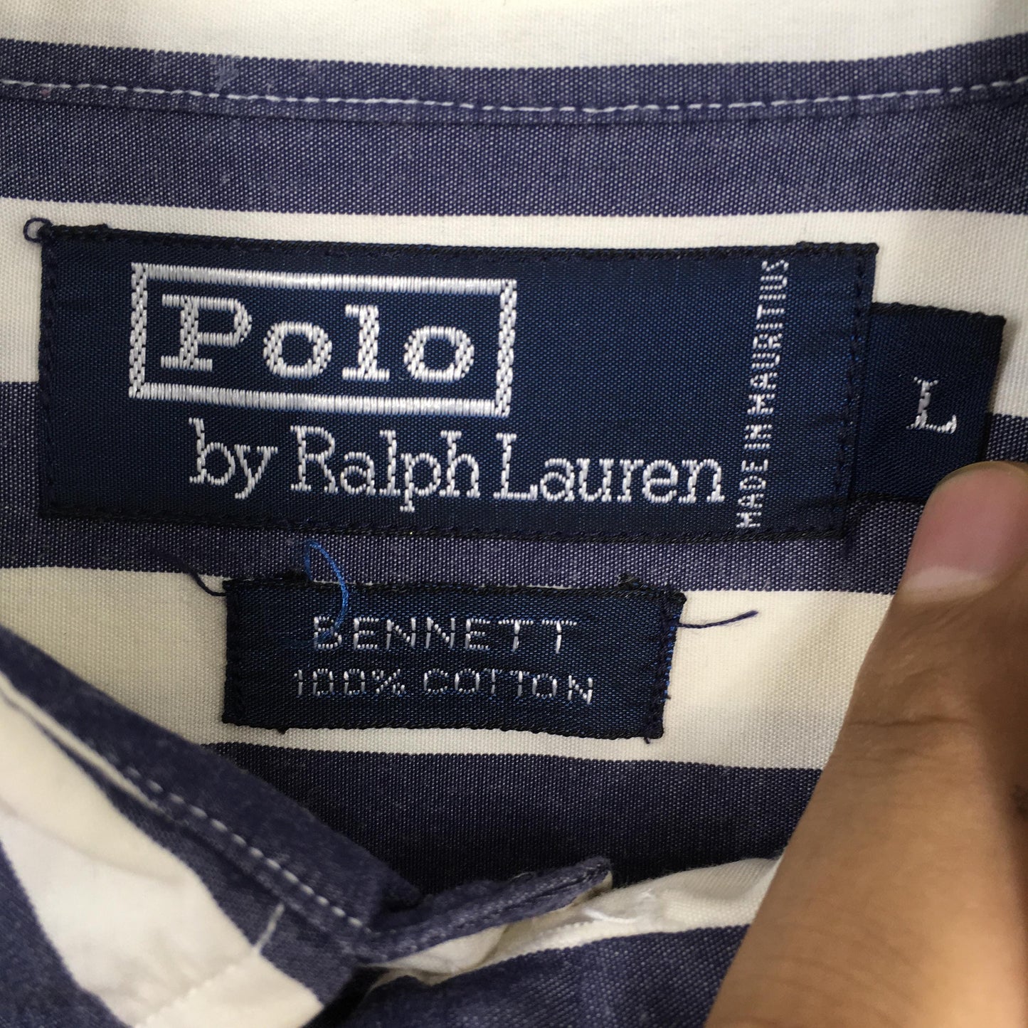 Polo Ralph Lauren Vertical Stripes Shirt Large