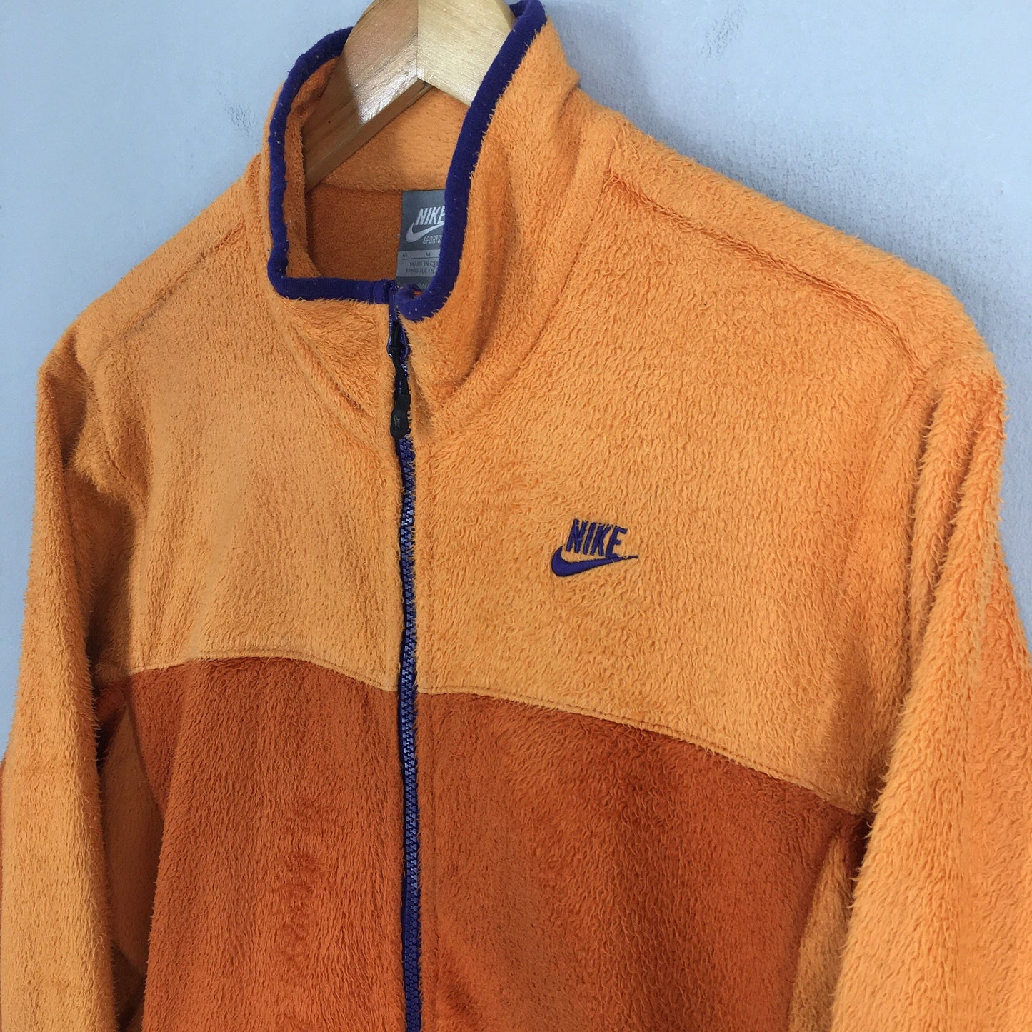 Nike Swoosh Orange Fleece Sweater Medium