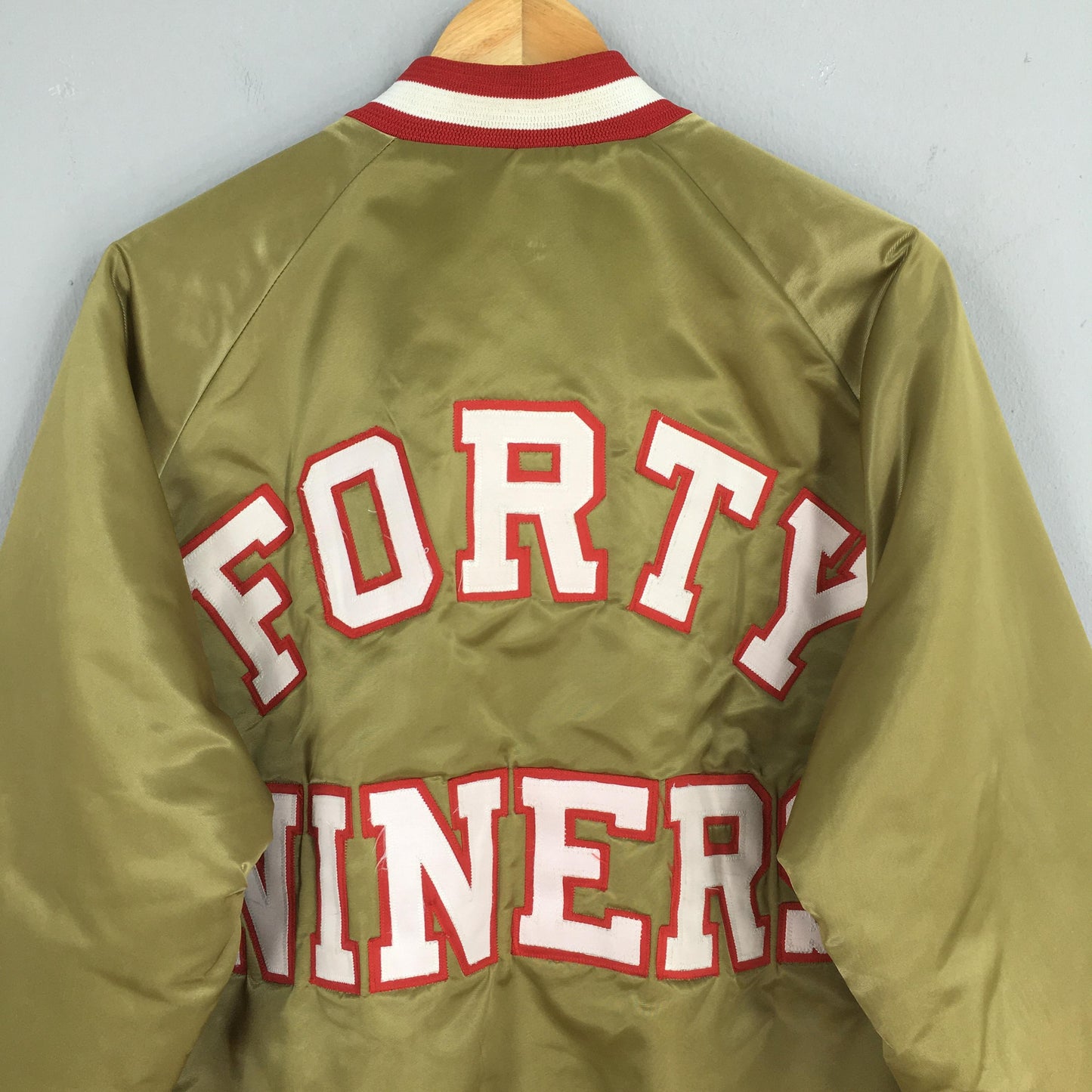 San Francisco 49ers NFL Gold Satin Jacket XLarge