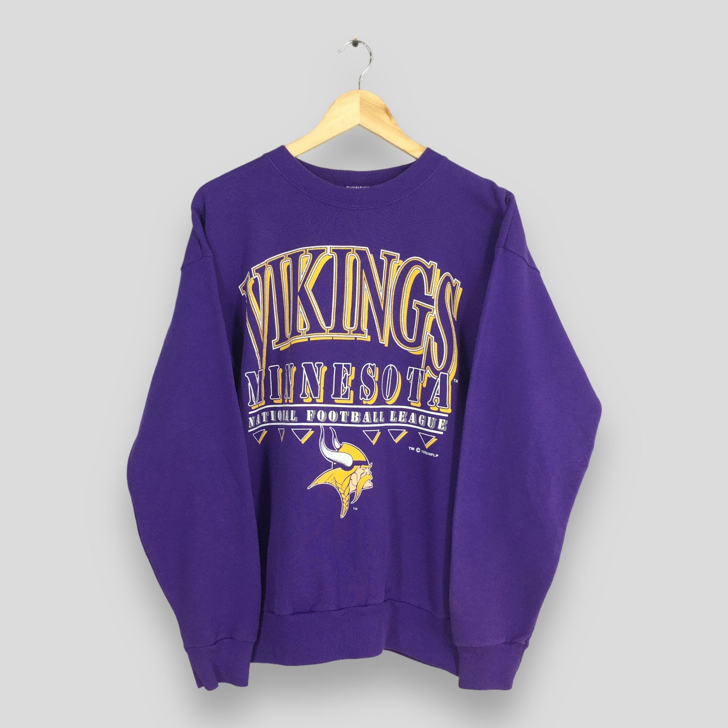 Minnesota Vikings NFL Rugby Purple Sweatshirt Large