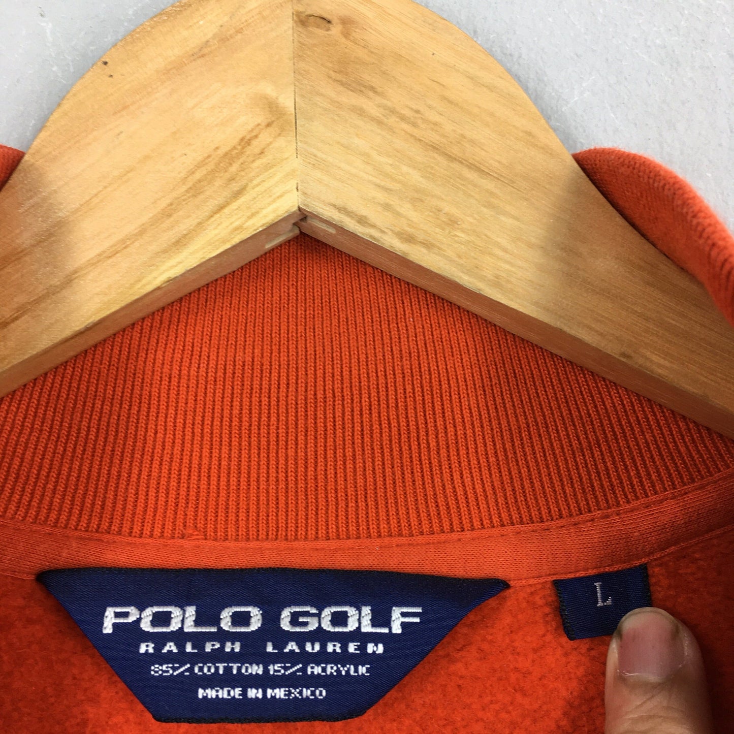 Polo Golf Orange Sweatshirt Large