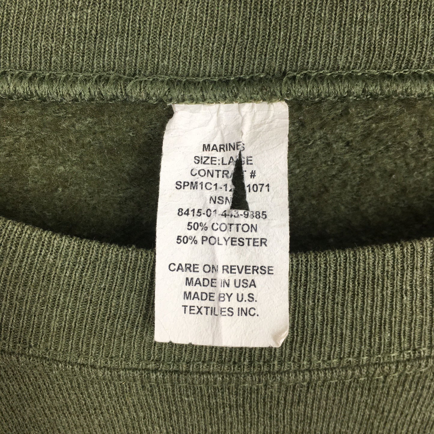 Usmc Marines Green Sweatshirt Large