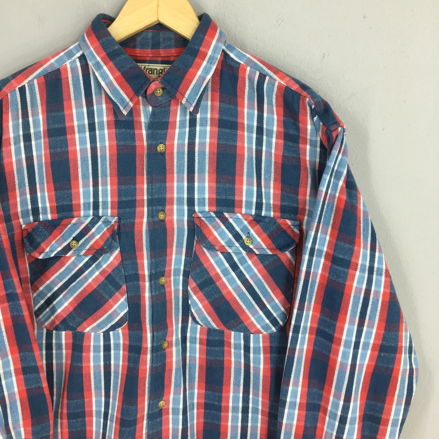 Wrangler Checkered Multicolor Shirt Large