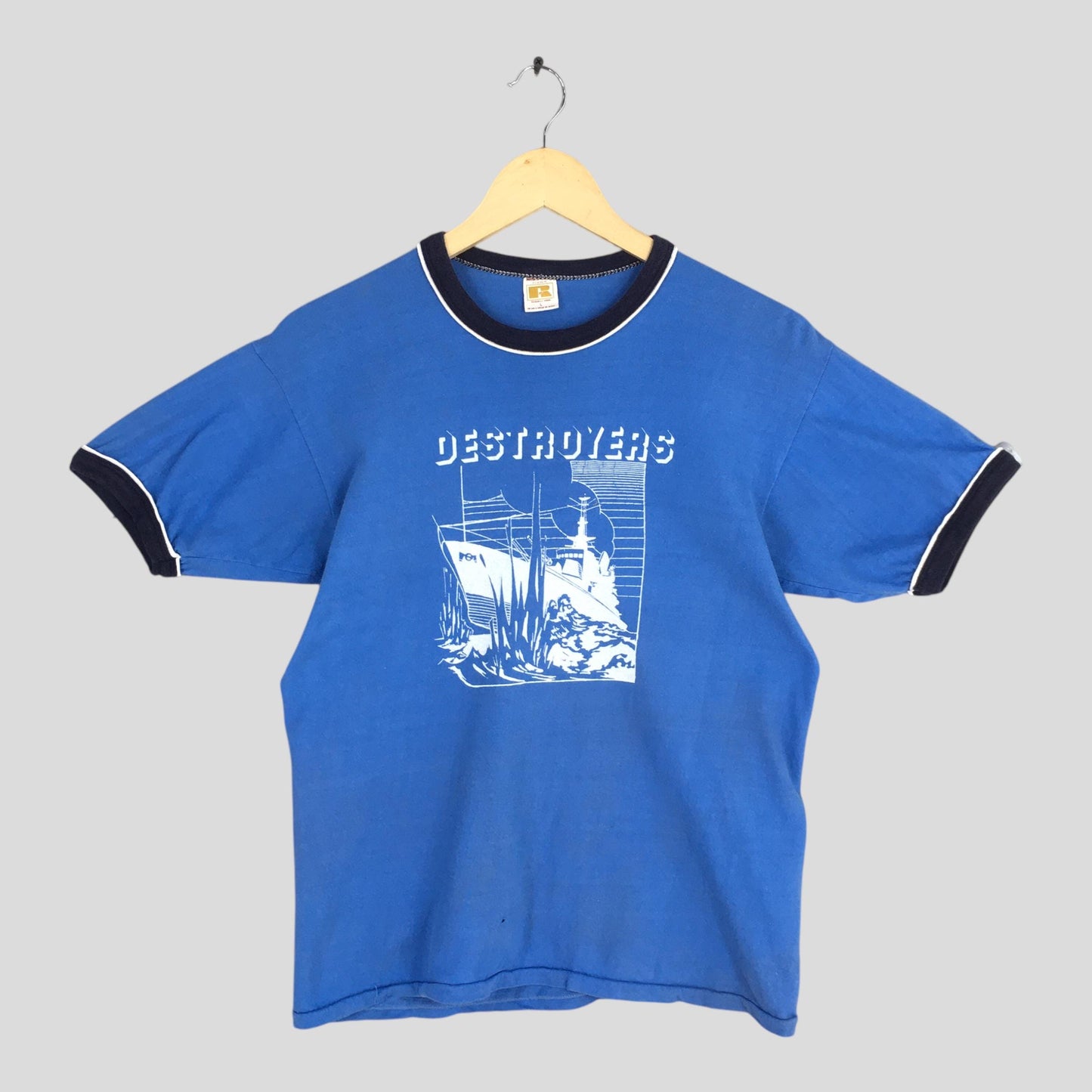 Russell Athletics Destroyers Ringer Tshirt Large