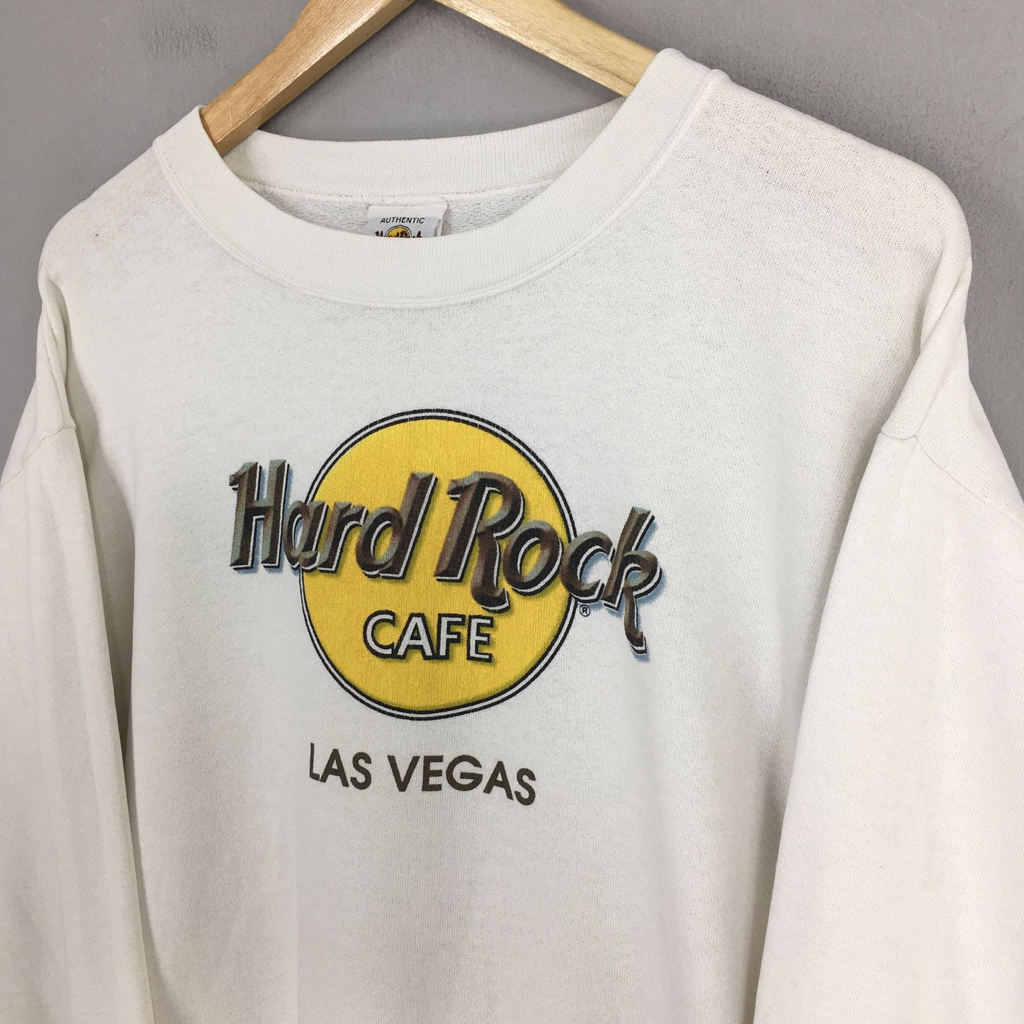 Hard Rock Cafe Las Vegas White Sweatshirt Medium