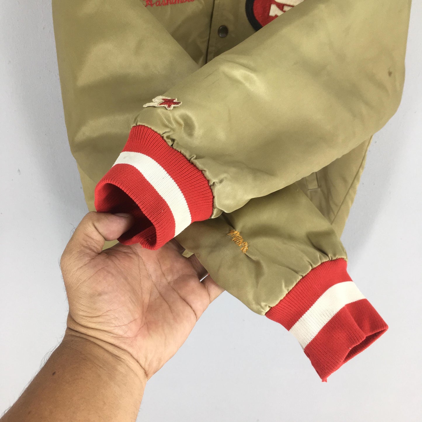 San Francisco 49ers NFL Gold Satin Jacket Small