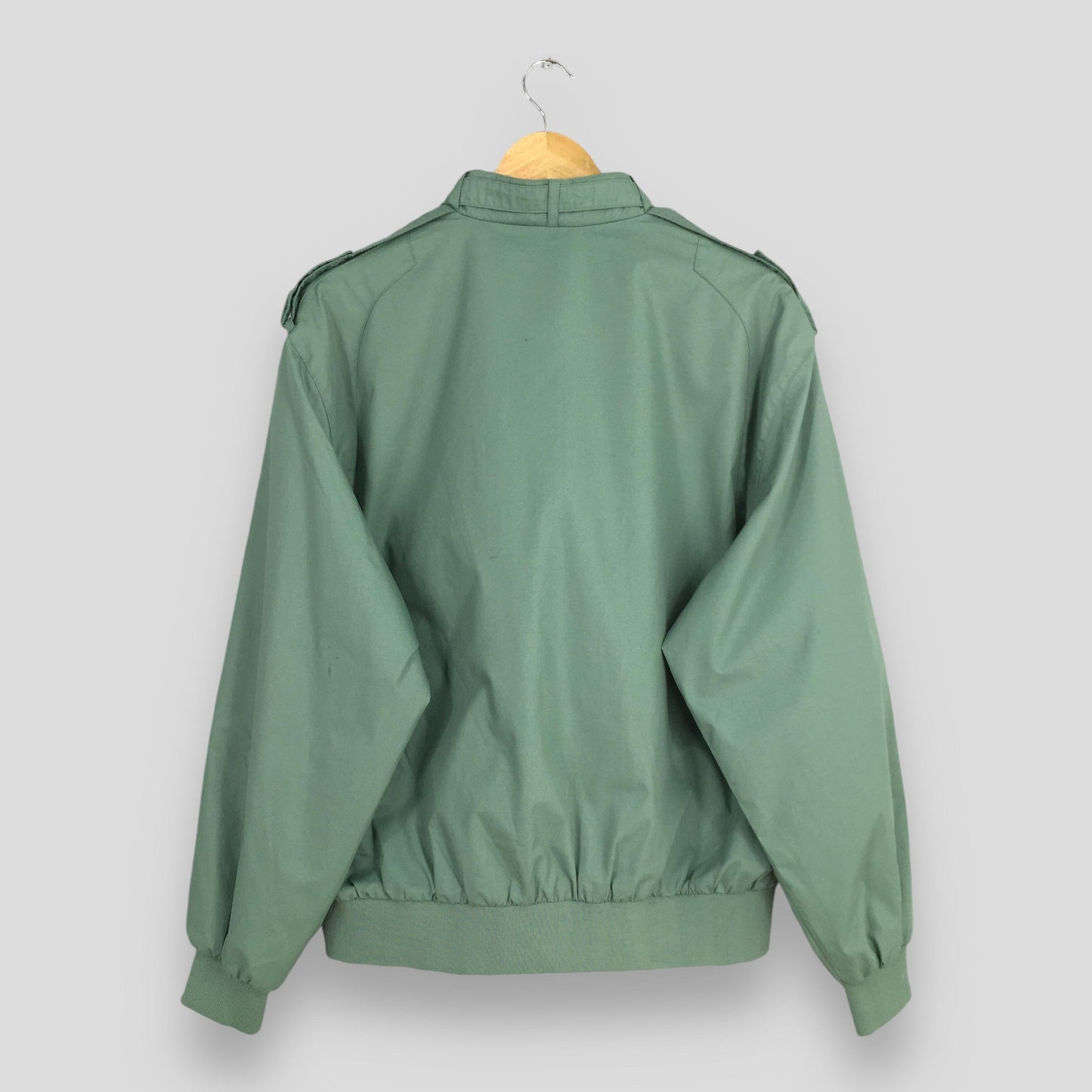 Members Only Green Zipper Jacket Medium