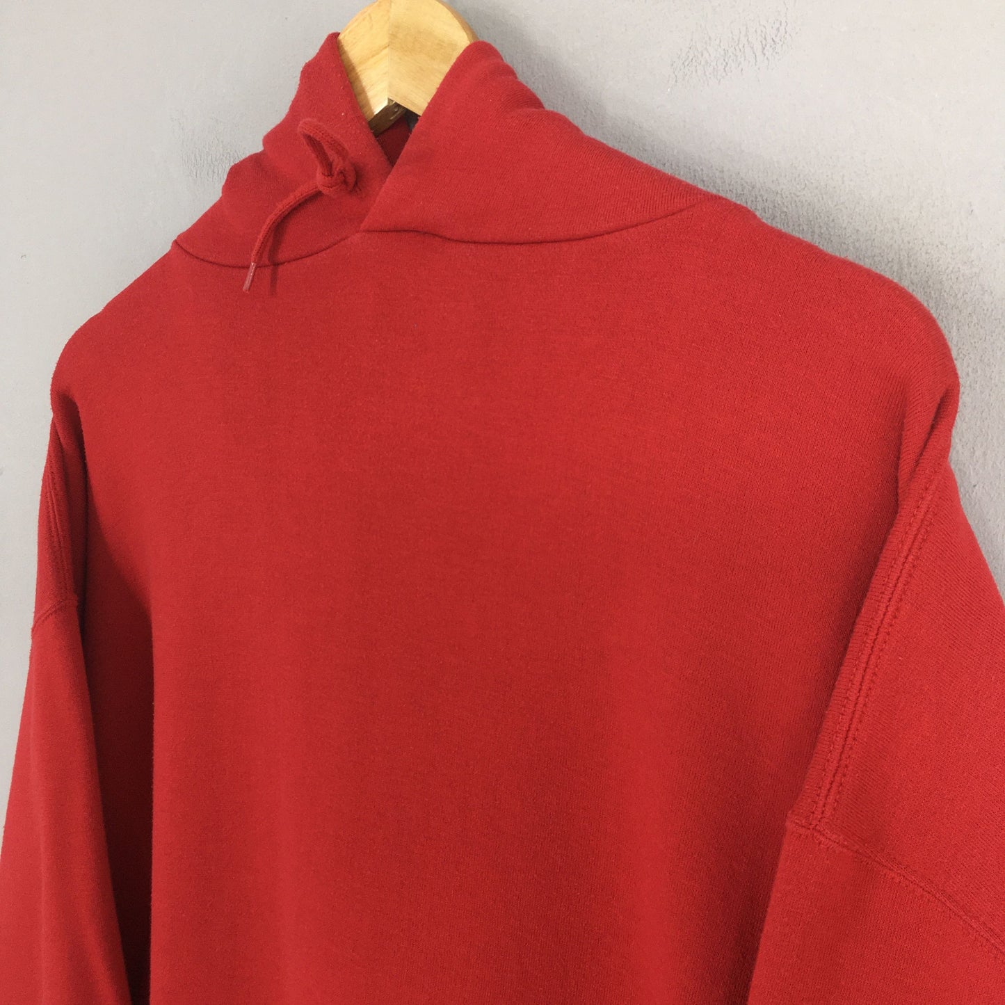 Russell Athletic Red Plain Hoodie Sweatshirt XXLarge