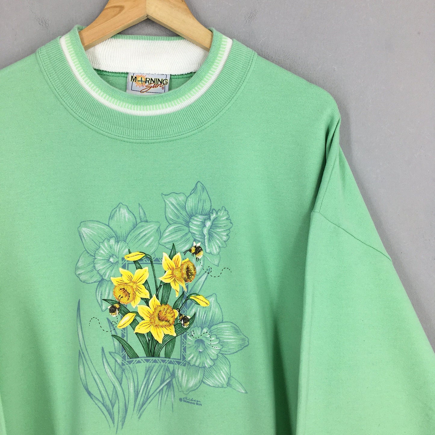 Morning Sun Hellebores Yellow Flower Garden Sweatshirt XL