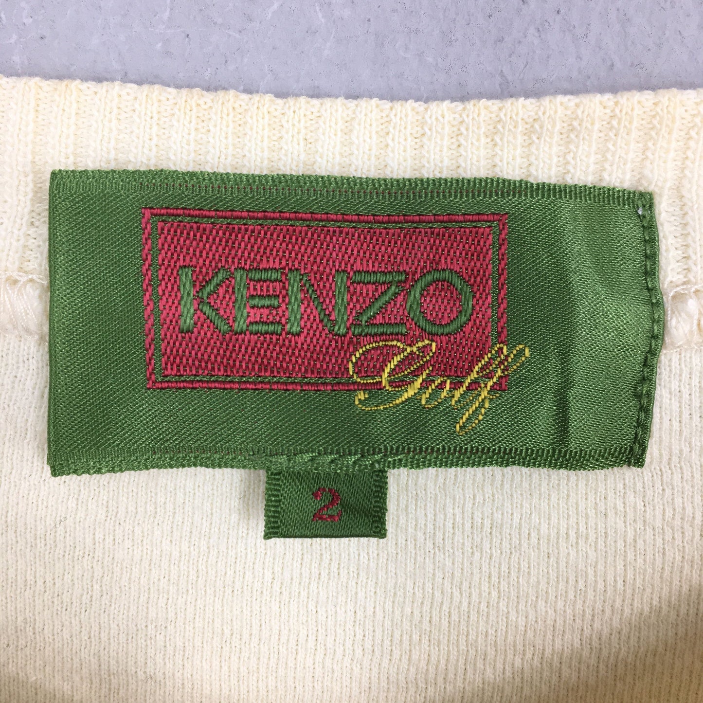 Kenzo Golf White Cream Sweater Medium