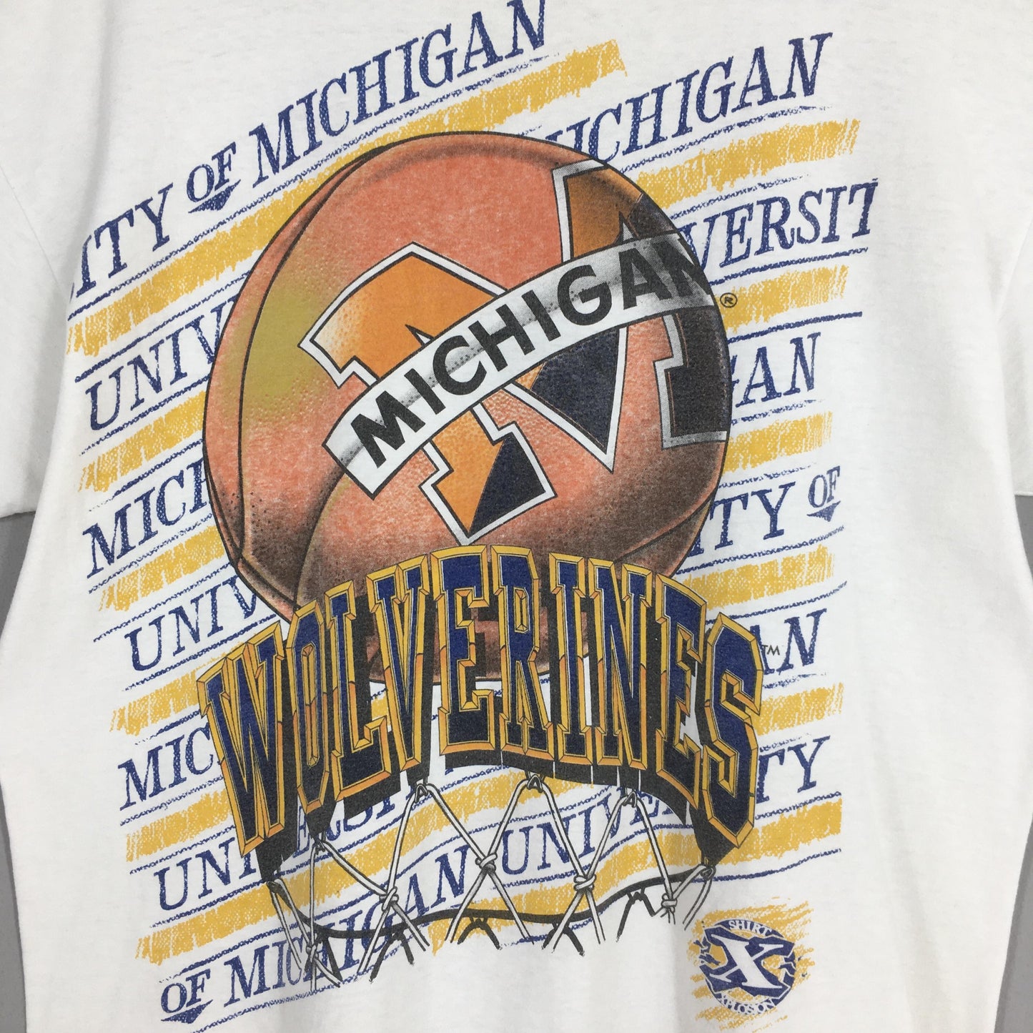 Michigan Wolverines NCAA White Tshirt XLarge