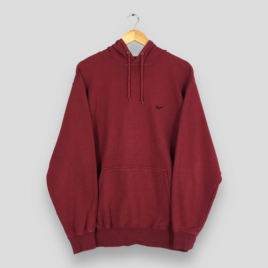 Nike Swoosh Maroon Pullover Hoodie Medium