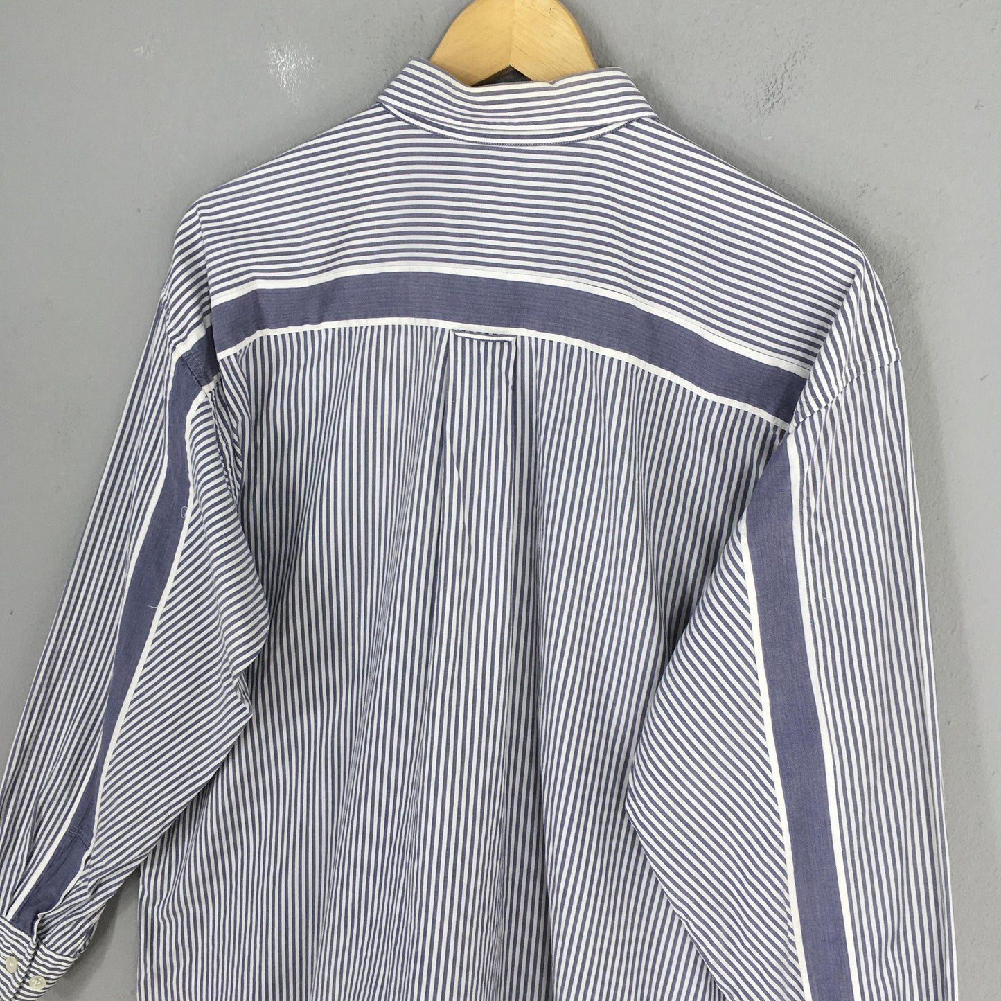 Issey Miyake Gray Striped Shirt Medium