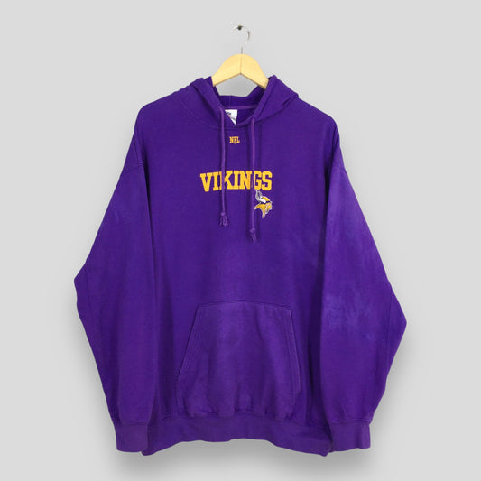 Minnesota Vikings NFL Rugby Purple Hoodie Pullover XL