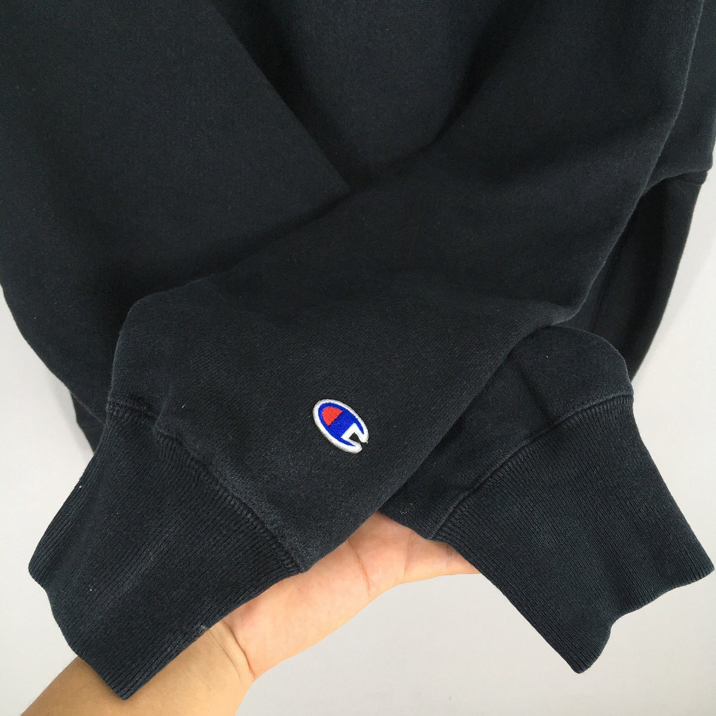 Champion Reverse Weave Black Sweatshirt Large