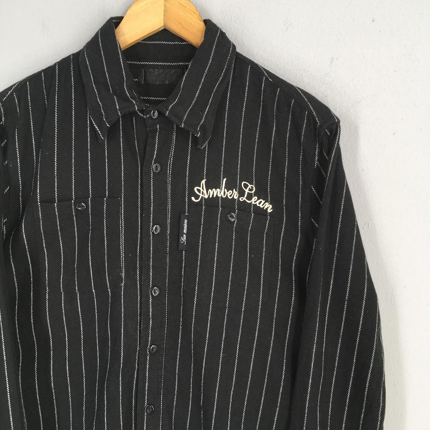 Luv Maison Black Wabash Stripes Shirt Small
